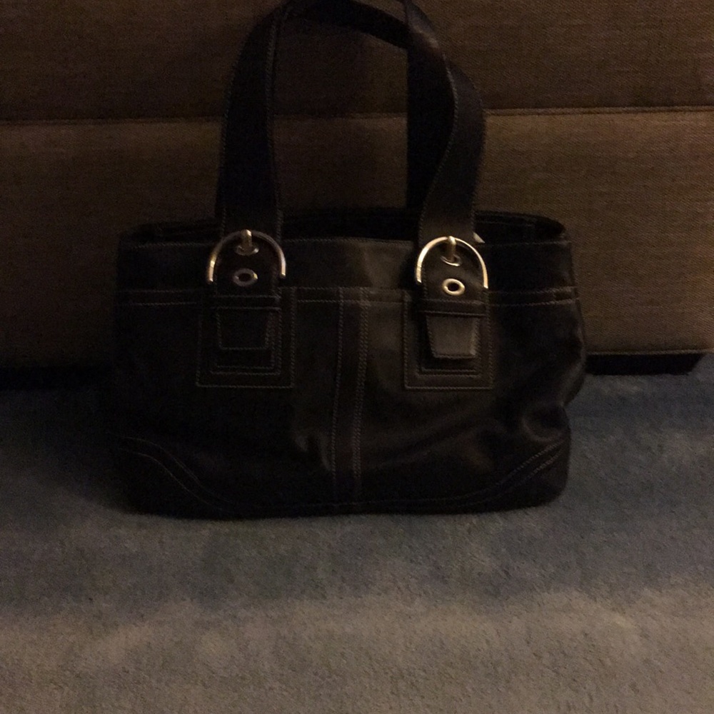 Leather coach purse